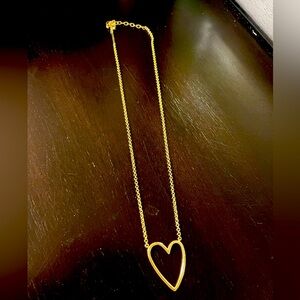 Yellow gold heart necklace- Kendra Scott